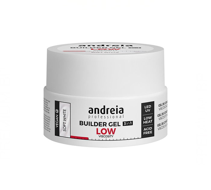 Andreia Builder Gel 3 en 1 Baja Viscosidad Soft White 22g Andreia Builder Gel 3 en 1 Baja Viscosidad Soft White 22g