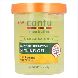 Cantu Gel de Peinado Shea Butter con Semilla de Lino y Aceite de Oliva 524g - Retención de Humedad Máxima