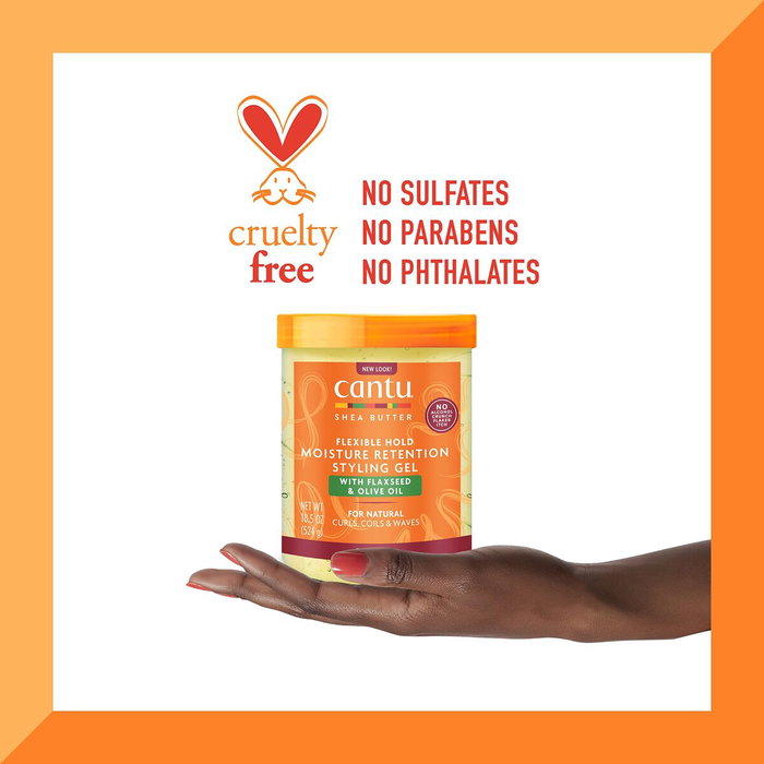 Cantu Gel de Peinado con Semillas de Lino y Aceite de Oliva 524g