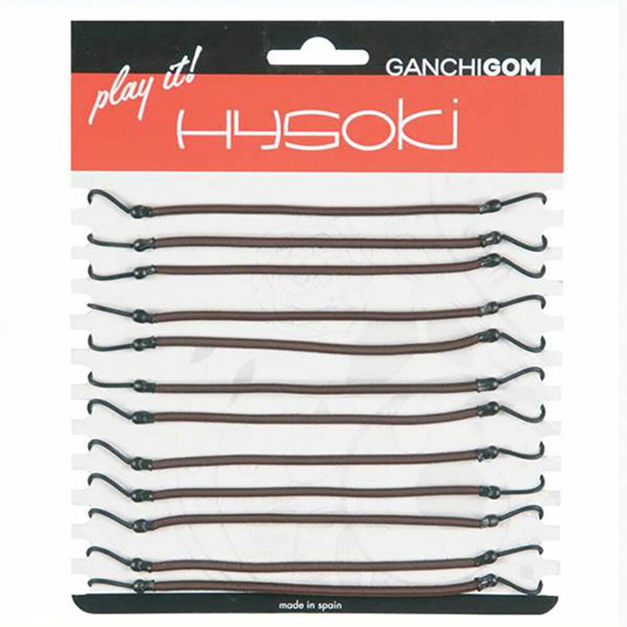 HYSOKI Goma con Gancho Marrón 12 unidades HYSOKI Goma con Gancho Marrón 12 unidades