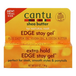 Cantu Shea Butter Natural Hair Extra Hold Edge Stay Gel 14 g Acondiciona y Suaviza el Frizz