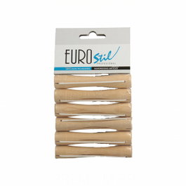 EuroStil Bigudis Madera Mediano n.10 6 unidades
