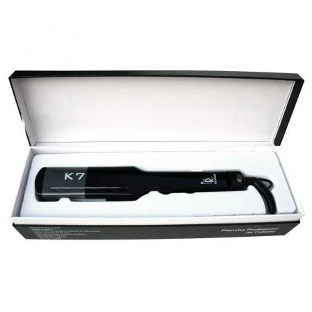 PLANCHA PARA EL PELO PROFESIONAL IRENE RÍOS K7 NEGRA - PLACAS TITANIO 40MM - 232º - ALISADO EXTREMO / BUCLEADO / RIZADO PERFECTO - USO SECO/HUMEDO