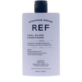 Ref Acondicionador Cool Silver 245 ml - Neutralizador de Tono Amarillo para Cabello Rubio, Decolorado o con Reflejos - Suaviza y Protege el Color
