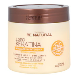Be Natural Mascarilla Lisso Keratina Tratamiento Capilar Reparador 350ml