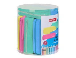 Safta Bolso escolar portatodo de silicona glitter, set de 16 unidades surtidas, 270 x 230 mm