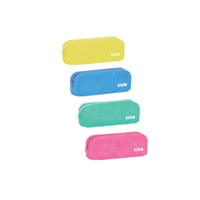 Safta Set de 8 Bolsos Escolares Cuadrados Glitter Silicone Surtidos