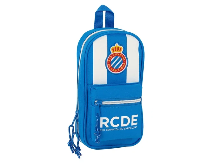 Safta Plumier R.C.D. Español con 4 Portatodos Vacíos Blanco y Azul