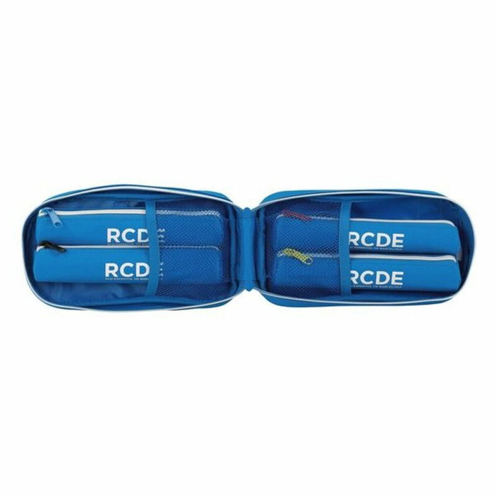 Safta Plumier R.C.D. Español con 4 Portatodos Vacíos Blanco y Azul