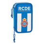 Safta Plumier R.C.D. Español Doble Cremallera 28 Pcs Blanco y Azul