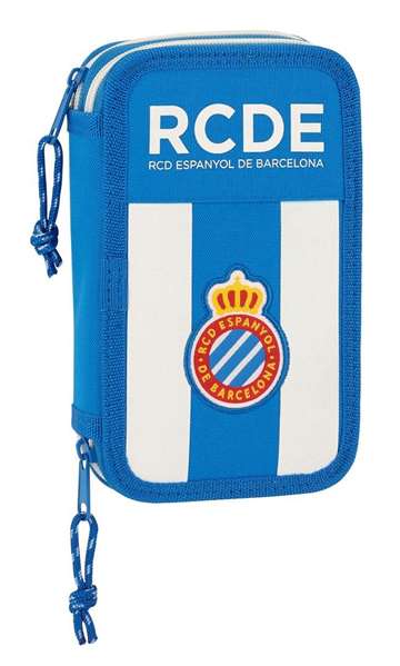 Safta Plumier Doble Pequeño 28 Piezas RCD Espanyol 12.5x19.5x4 cm