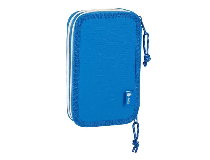 Safta Plumier R.C.D. Español Doble Cremallera 28 Pcs Blanco y Azul Safta Plumier R.C.D. Español Doble Cremallera 28 Pcs Blanco y Azul