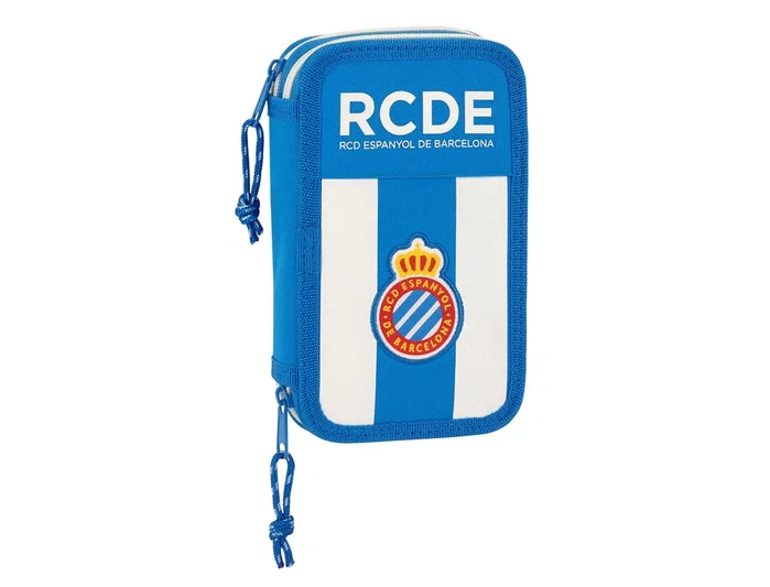 Safta Plumier R.C.D. Español Doble Cremallera 28 Pcs Blanco y Azul Safta Plumier R.C.D. Español Doble Cremallera 28 Pcs Blanco y Azul