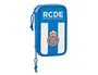 Safta Plumier R.C.D. Español Doble Cremallera 28 Pcs Blanco y Azul