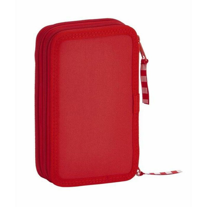 Safta Plumier Sporting de Gijón Doble Cremallera Rojo