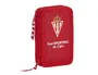 Safta Plumier Sporting de Gijón Doble Cremallera Rojo