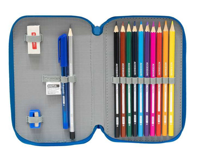 Plumier Doble R. C. Deportivo de La Coruña Azul Blanco 12.5 x 19.5 x 4 cm