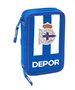 Plumier Doble R. C. Deportivo de La Coruña Azul Blanco 12.5 x 19.5 x 4 cm