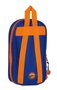 Safta Plumier Mochila Vacío c/4 Port. Valencia Basket 12x23x5cm Azul y Naranja