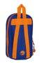 Safta Plumier Mochila Vacío c/4 Port. Valencia Basket 12x23x5cm Azul y Naranja
