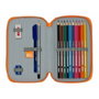 Safta Plumier Valencia Basket Club Doble Cremallera 28 Pcs Azul y Naranja