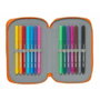 Safta Plumier Valencia Basket Club Doble Cremallera 28 Pcs Azul y Naranja