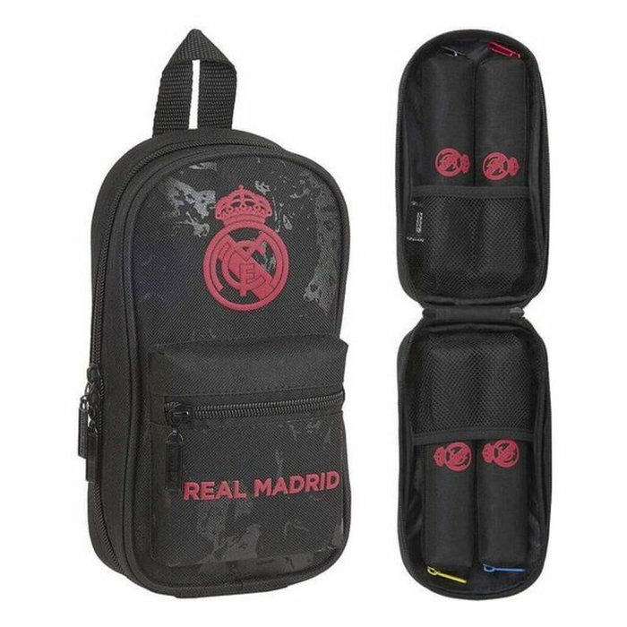 Plumier Mochila Real Madrid C.F. Negro 12 x 23 x 5 cm Plumier Mochila Real Madrid C.F. Negro 12 x 23 x 5 cm