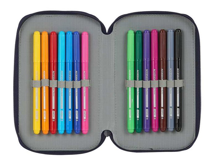 Plumier Doble RFEF M854 Rojo 12.5 x 19.5 x 4 cm (28 piezas)