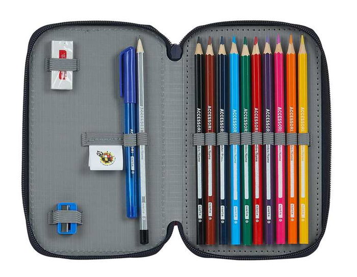 Plumier Doble RFEF M854 Rojo 12.5 x 19.5 x 4 cm (28 piezas)