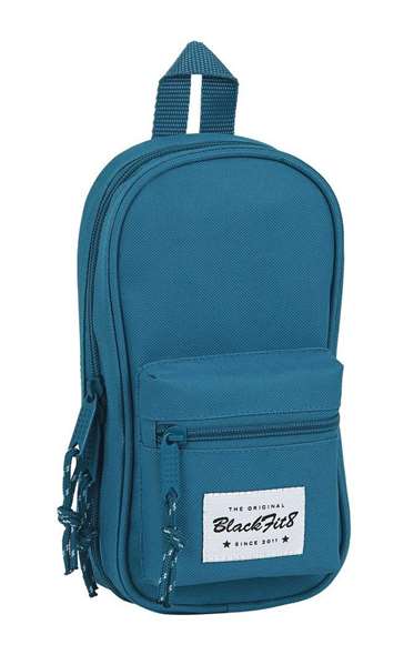 Safta Plumier Mochila C/4 Port. Llenos Blackfit8 Egeo Azul