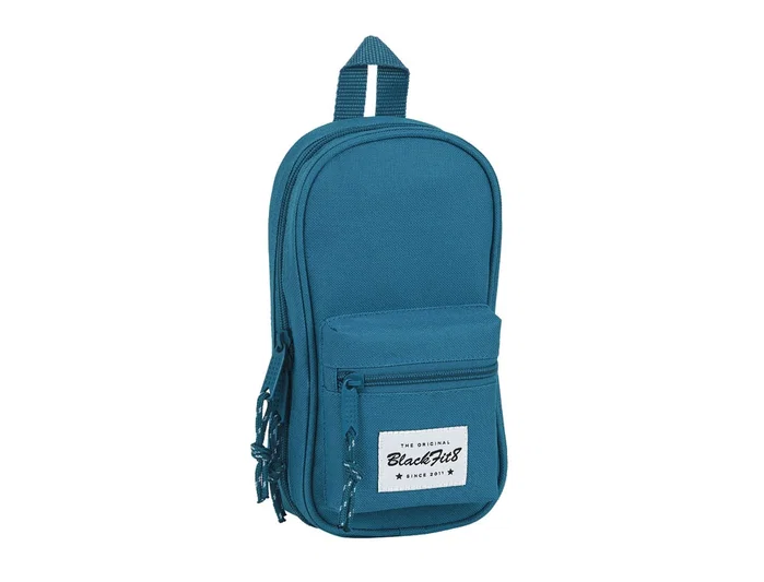 Safta Plumier Blackfit8 Egeo con 4 Portatodos Vacíos Azul