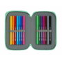Safta Plumier Blackfit8 Turquesa Doble Cremallera 28 Pcs