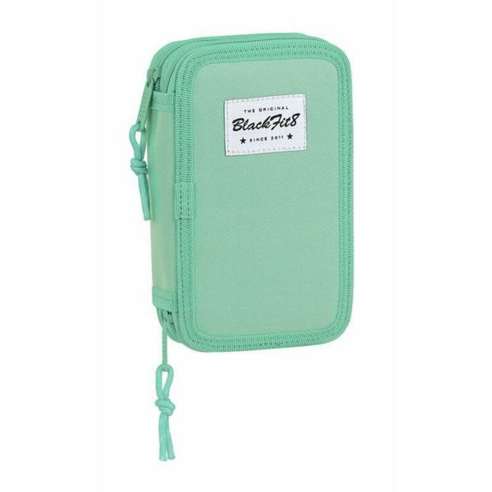 Safta Plumier Blackfit8 Turquesa Doble Cremallera 28 Pcs