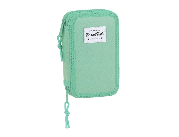 Safta Plumier Blackfit8 Turquesa Doble Cremallera 28 Pcs