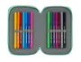 Safta Plumier Blackfit8 Turquesa Doble Cremallera 28 Pcs