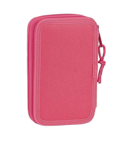 Safta Plumier Doble Pequeño 28 Piezas Blackfit8 Fresa Rosa Poliéster 600D