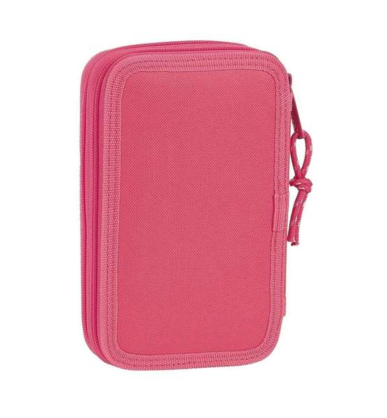 Safta Plumier Doble Pequeño 28 Piezas Blackfit8 Fresa Rosa Poliéster 600D
