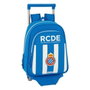 Safta Cartera escolar con carro R.c.d. español Blanco y azul
