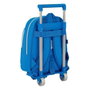 Safta Cartera escolar con carro R.c.d. español Blanco y azul