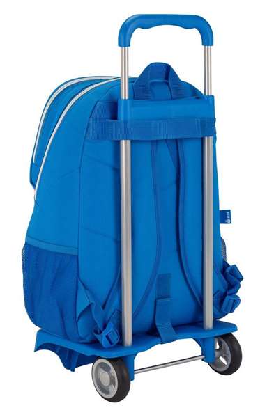 Safta Mochila 665+carro 905 Rcd Espanyol 32x44x16 cm Blanco y Azul