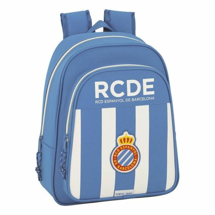 Safta Mochila Infantil Adaptable a Carro R.C.D. Español Blanco y Azul