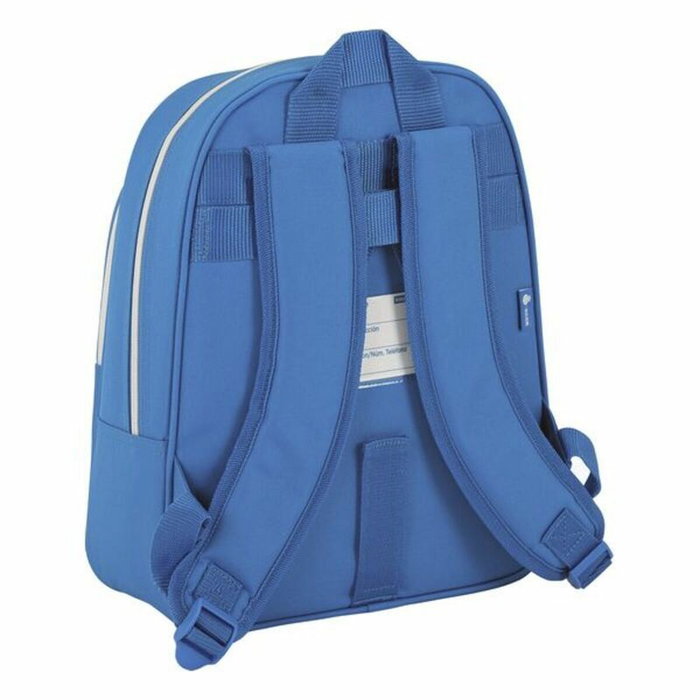 Safta Mochila Infantil Adaptable a Carro R.C.D. Español Blanco y Azul