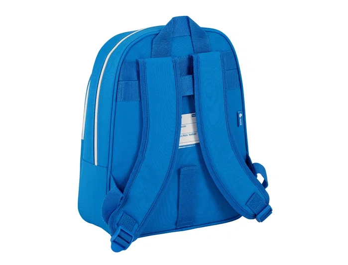 Safta Mochila Infantil Adaptable a Carro R.C.D. Español Blanco y Azul