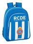Safta Mochila Infantil RCD Espanyol Adapt. Carro 27x33x10 cm Blanco y Azul