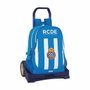 Safta Cartera Escolar con Carro R.C.D. Español Blanco y Azul