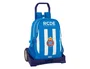 Safta Cartera Escolar con Carro R.C.D. Español Blanco y Azul