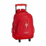 Safta Cartera Escolar con Carro Sporting de Gijón Mochila Grande con Ruedas Compact Roja