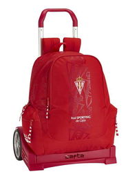 Mochila Escolar con Ruedas Evolution Real Sporting de Gijón Rojo