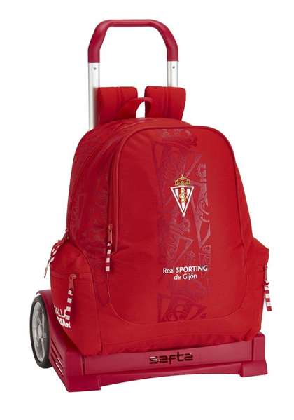 Safta Mochila 662+Carro Evolution Real Sporting D 32x43x17 cm Color Rojo