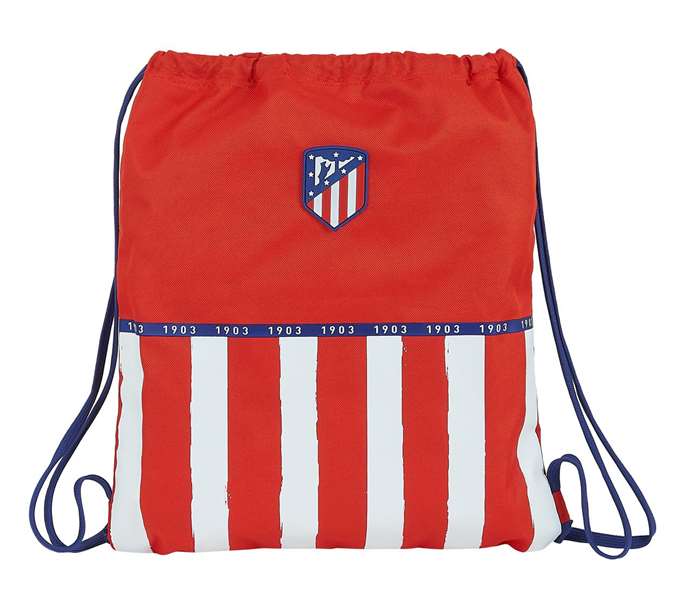 Safta Cartera Escolar Atlético de Madrid 1ª Equipación 20/21 Saco Plano 35x40 cm